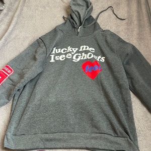 Camp flog gnaw Lucky me I see ghosts Kanye cudi sweatshirt / hoodie